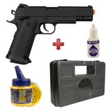 Pistola Airsoft Full Metal 1911 V18 6mm + Kit Acessórios