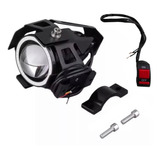 Faro Universal Led Para Moto U7 Negro