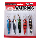 Kit Cucharas Waterdog Fk10 Spinning Mosca X5 Uni.