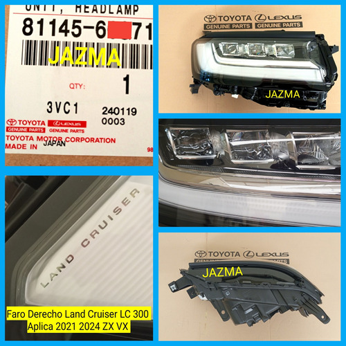 Faro Derecho Land Cruiser Lc 300 Zx Vx 2021 2024 Original  Foto 6