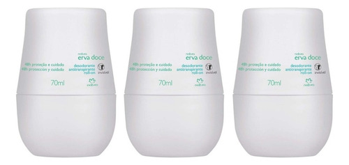 Desodorante Antitranspirante Roll On Natura Erva Doce X3 Un