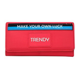 Billetera Trendy Juvenil Dama Fichero Monedero Premium