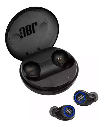 Fone De Ouvido In-ear Gamer Sem Fio Jbl Free X Jblfreex Preto Com Luz Led