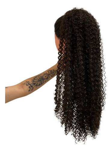 Coleta Ponytail Postizo Chino Rizado 34 Fibra Natural Eve
