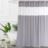 Cortina Gris Claro Para Ducha 182x198cm Argollas Plasticas