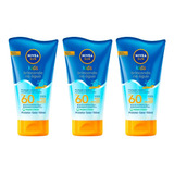 Kit C/3 Nivea Sun Kids Brincando Na Água Fps 60 150ml