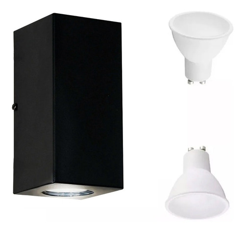 Aplique Exterior Bidireccional Dicroico Con Lampara Led 14w