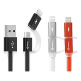 Cabo Usb 2 Em 1 Compativel iPhone + Micro Cb-31 Pmcell