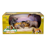 Animal World 99749 Playset 31cm - Pack X4 - Oso Marron Flia
