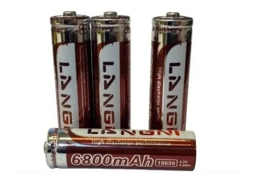 X10 Baterias 18650 Recargable 4.2v 6800mah Para Linterna Led