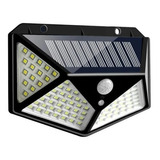 Lampara Solar 100 Led Exterior Sensor De Movimiento 600lm