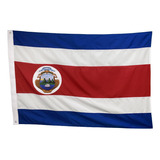 Bandeira Da Costa Rica 2 Panos (1,28x0,90) Oficial Bordada