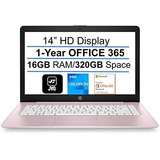 Laptop Hp Stream 14'' In4000 16gb 320gb 64gb + 256gb -rosa