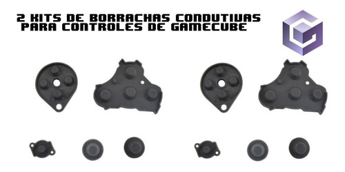 2 - Kits Borrachas Condutivas Reparo Controle Gamecube