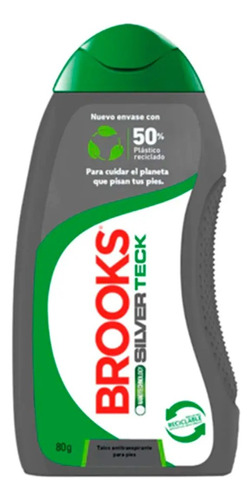 Talco Para Pies Brooks Silver 80 Gr 