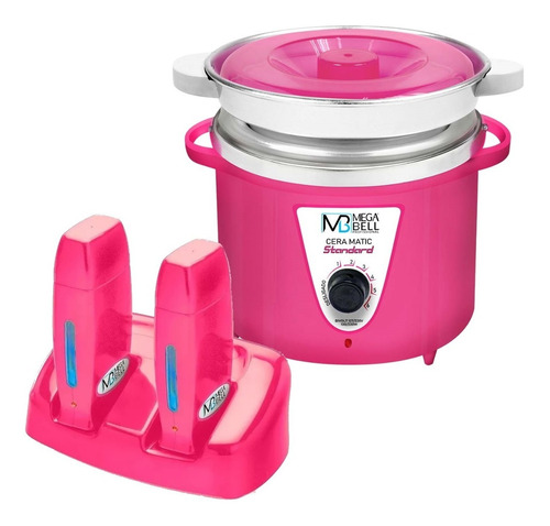 Termocera 900g Com Refil + Base Dupla C/ 2 Rollon Toda Rosa