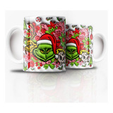 Tazón Taza Personalizada Navidad Grinch 3d 