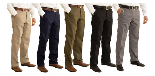 Pantalon Casual De Gabardina Para Caballero 5 Pzas. | Envío gratis