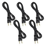 Pack 5 Cables Auxiliar Audio Plug 3.5 Mm Macho 1,5 Mts Ulink