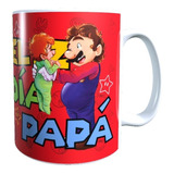 Taza Tazón Día Del Padre, Super Mario, Feliz Día Papá