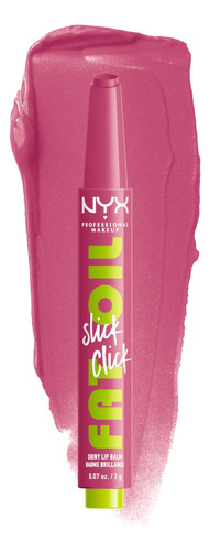 Nyx Professional Makeup Fat Oil Slick Click Lip Gloss Glitte Acabado Brillante Color Dm Me - Magenta
