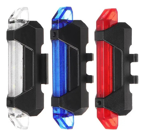 Luz Bicicleta Recargable Usb Led Linterna Roja Ruta Mtb 