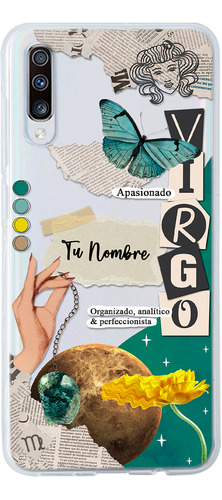 Funda Para Galaxy Mujer Signo Zodiaco Virgo Con Tu Nombre