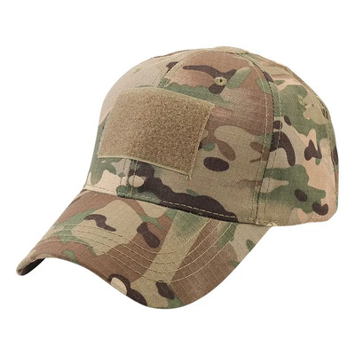 A. Gorra Con Visera, Camuflaje Con Velcro, Ajustable,