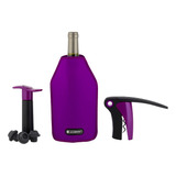 Kit Le Creuset Sacarolha+bomba A Vacuo+cooler Purple Shiny
