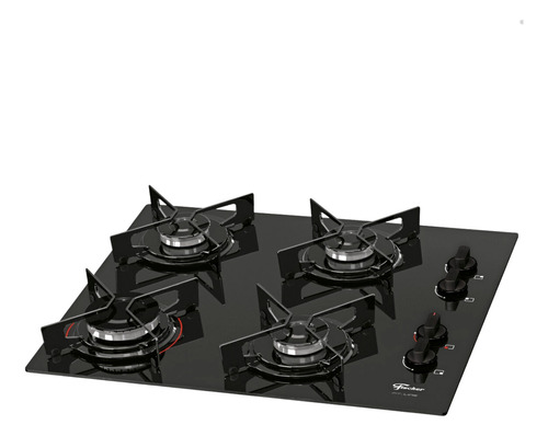 Fogão Cooktop Fischer 4q Fit Line Gás Mesa Vidro