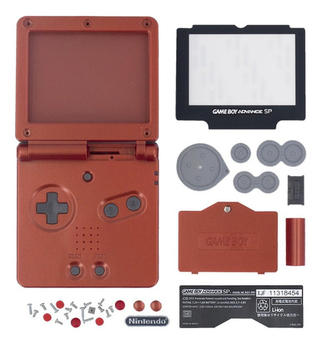 Carcasa Para Game Boy Advance (gba) Sp Rojo (sólido)