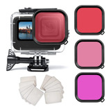 Carcasa Impermeable + 3 Filtros Para Gopro Hero 10 - 9 Black