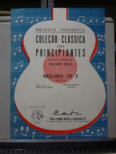 Partitura Violão Melody In F Nelson Piló A. Rubinstein