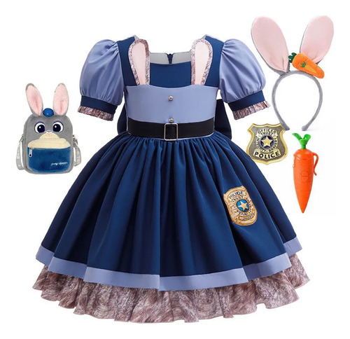 Elegante Cosplay De Judy Hopps, Conejito De Zootopia  Niñas  | Envío gratis