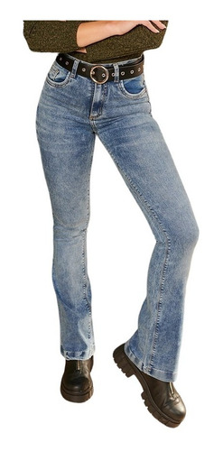 Jean Semi Oxford Stone Nevado Mujer Cenitho