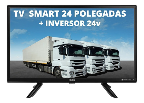 Televisão Smart Com Inversor 24v Compacto Carro Van Caminhão