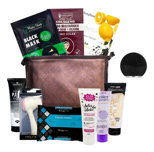 Kit Skincare Limpeza Pele Profissional E Esponja Elétrica 9u