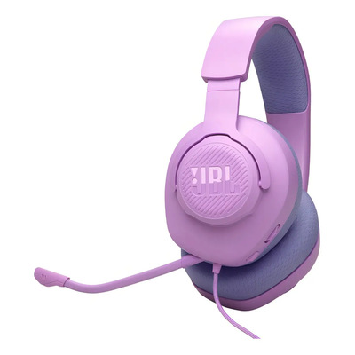 Auriculares Jbl Quantum 100m2 para jugadores con cable y micrófono, color morado | Envío gratis