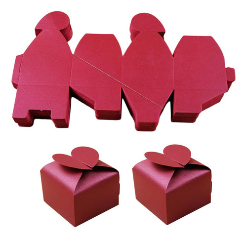 50 Uds. Cajas De Regalo Para El Día De San Valentín Rojo