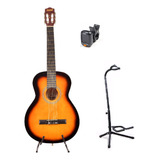 Violão Land Nylon Sunburst Ln-39 Suporte  Chão  Afinador 148