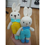 Muñeco Conejas /os Tejidos A Crochet Amigurumis Pascuas