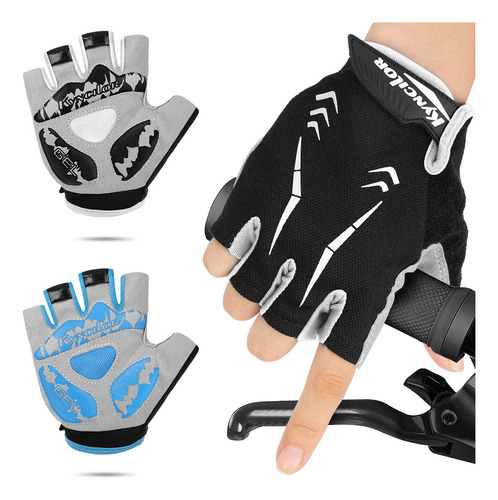 1par Guantes De Bicicleta Montaña Ciclismo Guante Medio Dedo