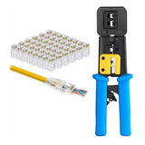 Crimpeadora Ez Rj45 +50 Conector Cat6 Prensa Anticorte