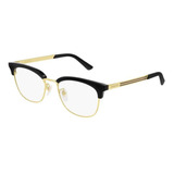 Gucci Gg0698oa 002 Square Shape Negro Dorado