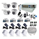 Cctv Hikvision Kit Dvr 8 + 4  Camaras Seguridad + Cable Utp