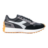 Zapatillas Diadora Lattarico Color Negro/gris Oscuro - Adulto 37 Ar