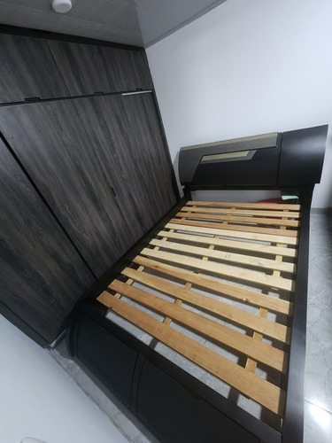 Base Cama Jamar Doble Madera Cajones