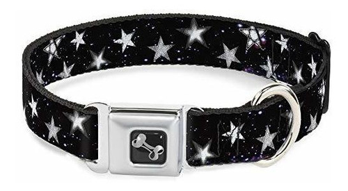 Buckle-down Seatbelt Buckle Dog Collar - Glowing Stars In Sp