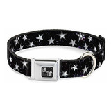 Buckle-down Seatbelt Buckle Dog Collar - Glowing Stars In Sp