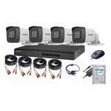 Cctv Kit Hikvision Dvr 4ch  + 4 Cam 2mp Audio Lite 1tb